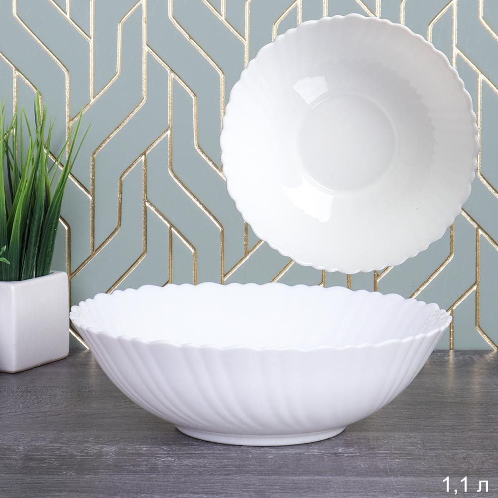 Салатник 1100 мл 200 мм Классика белый / TW-80XN (WHITE) /уп 32/