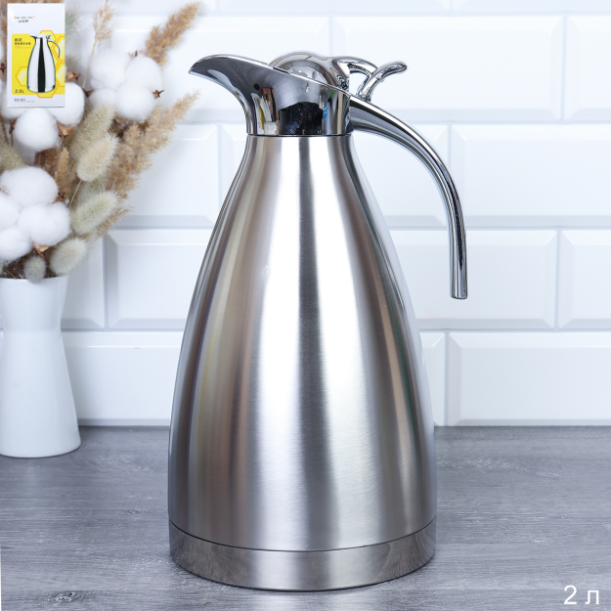 Термос кувшин 2 л металл / держит тепло до 12 часов /737534 уп 24/ 720657