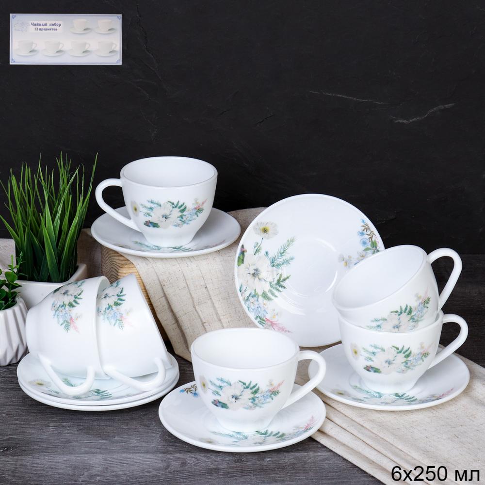 Чайный набор 12 предметов 220 мл / GB220/12 (7327) /уп 8/ Лесная композиция