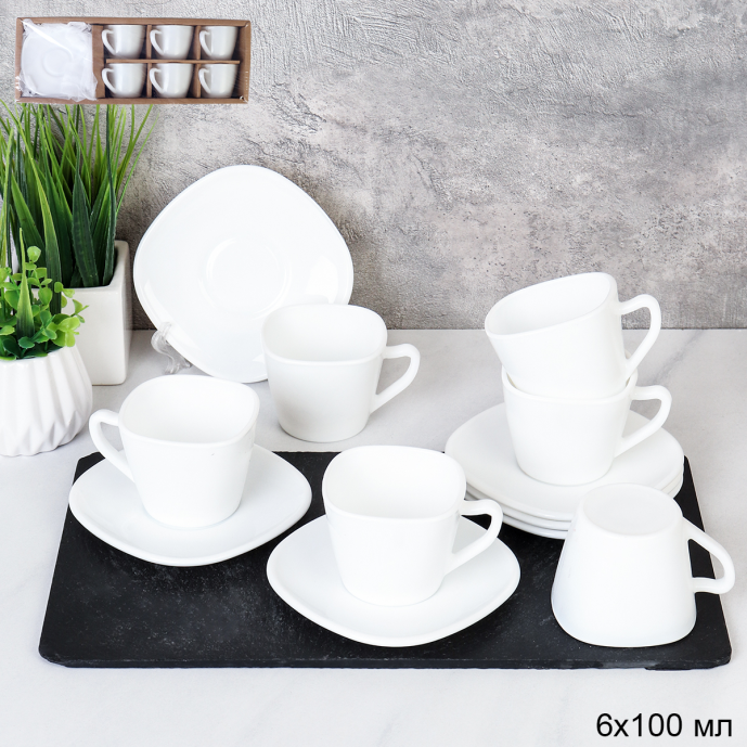 Кружка 100 мл квадратная форма SP85-P45 (white) ШТУЧНО