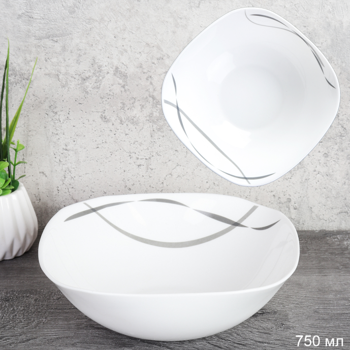 Тарелка суповая квадратная 750 мл 190 мм / LKSW75 (2026) /уп 36/ Дуэт