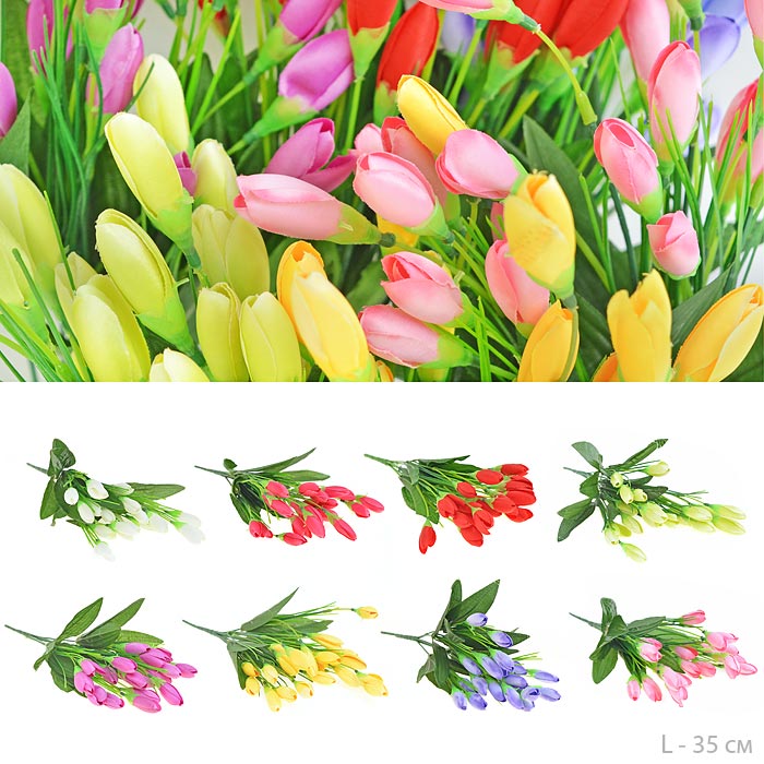 Цветок искусственный Крокус 35 см / WH-36 /уп 2/300/600/