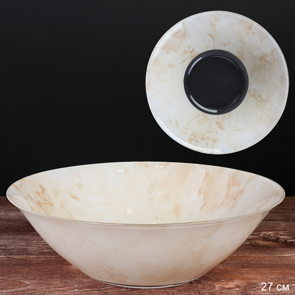 Салатник 27 см Марбл Беж / Q7490 /уп 24/-- Люминарк