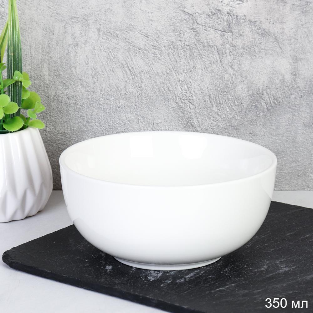 Салатник глубокий 350 мл порционный / EG-453 /уп 48/ белый