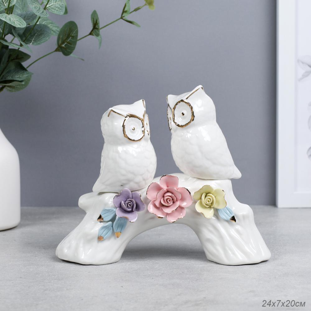 Статуэтка Совы на ветке 24х20 см / WRF-102 /уп 36/