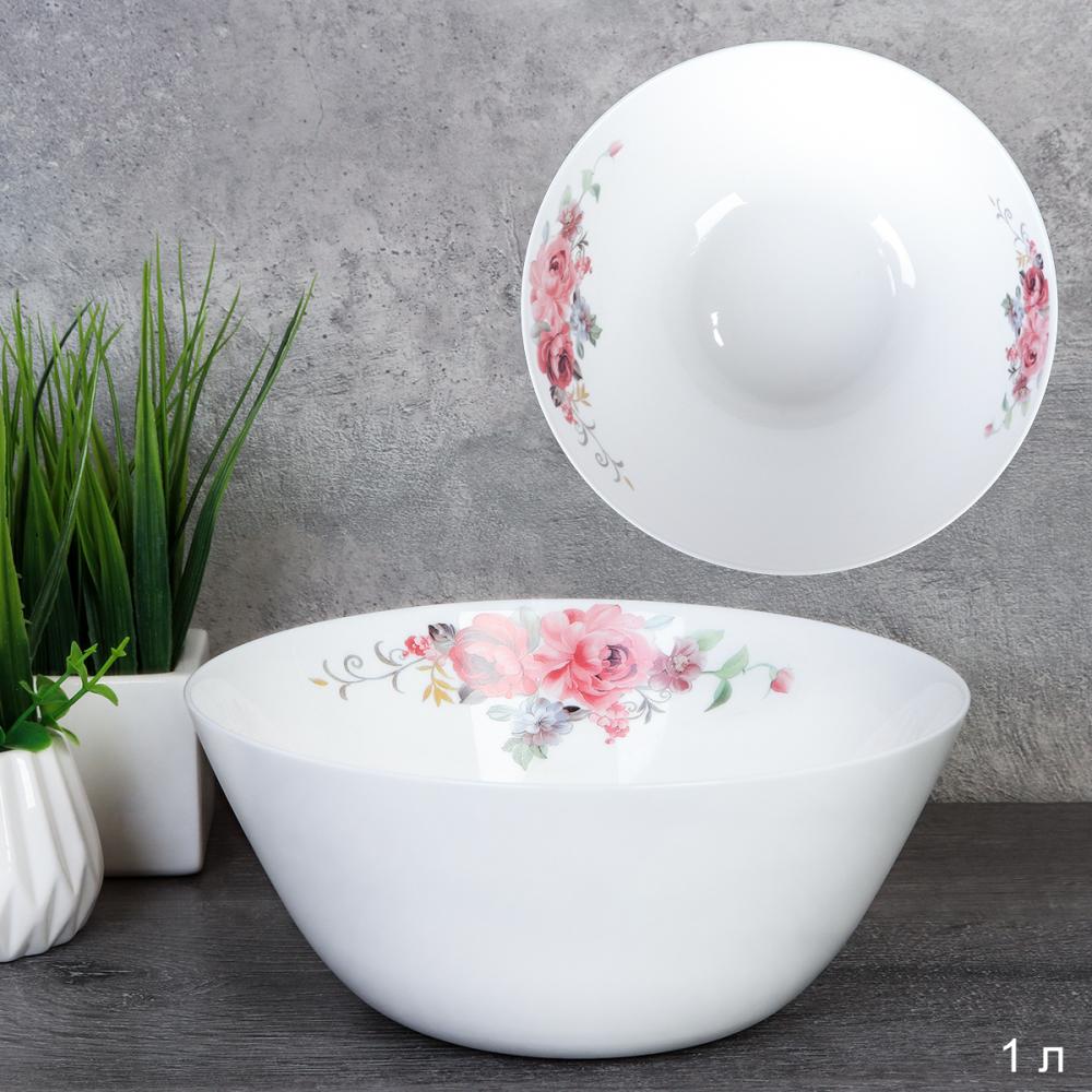 Салатник 1000 мл 178 мм Дэй / LYGW70 (2024) /уп 6/48/ Розовая композиция