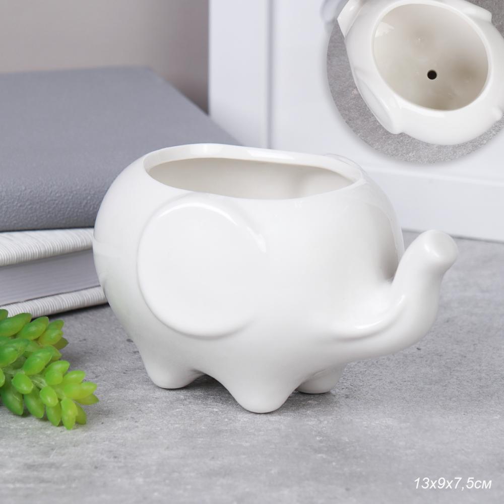 Кашпо 13х9х7,5 Слоник / XN06 /уп 72/