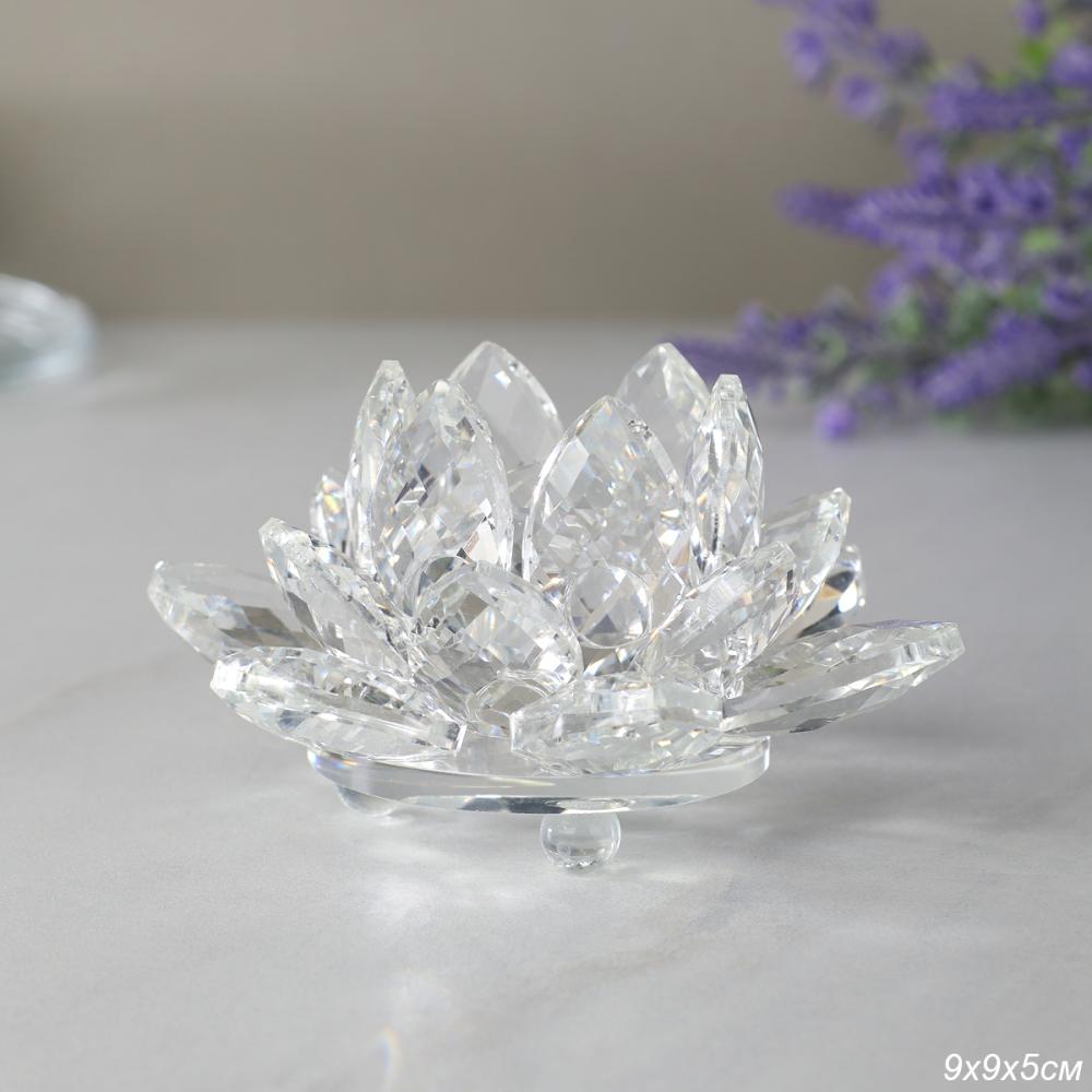 Сувенир из хрусталя Лотос 30# / GT796 /уп 60/3 см шар