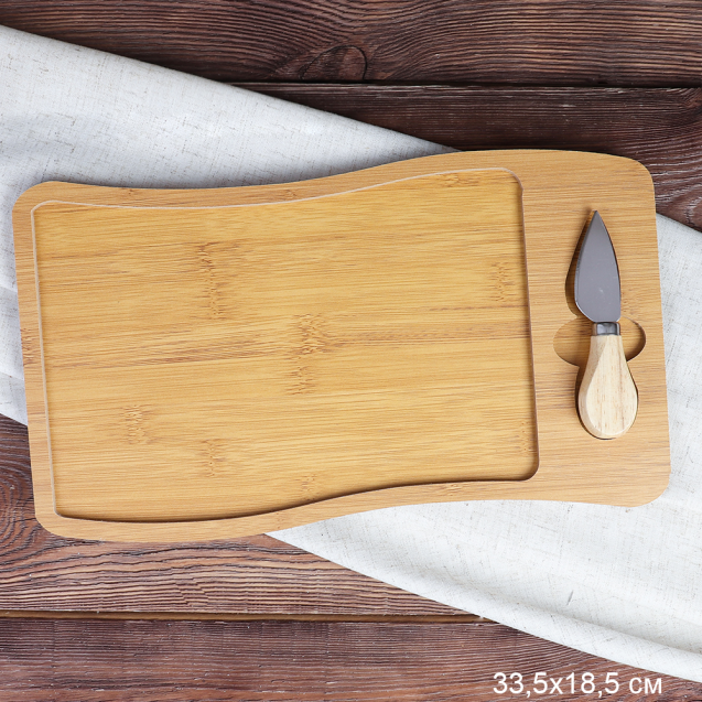 Доска сервировочная для сыра 19х33 см / WE-504 /уп 48/ дерево