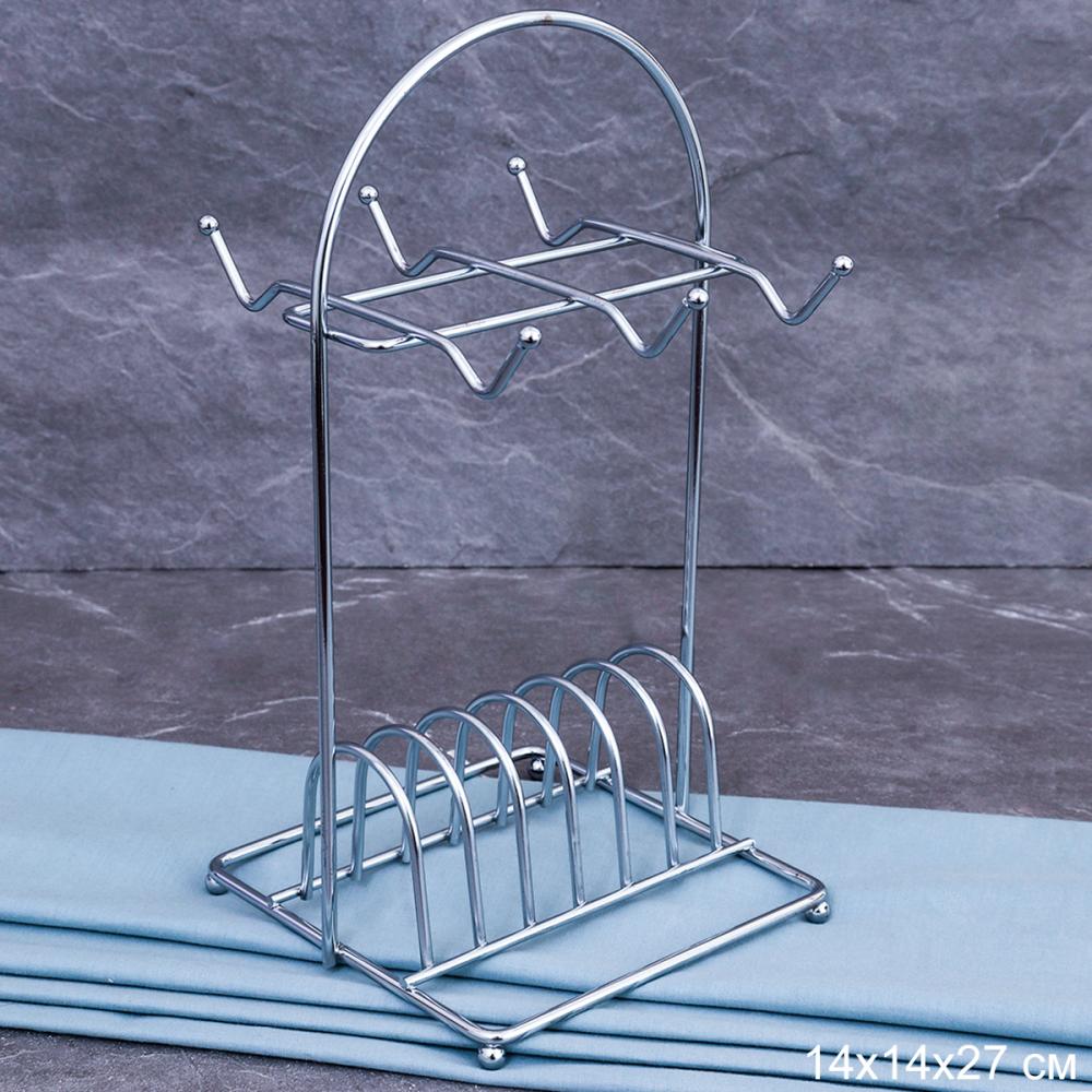 Подставка для кофейных наборов на 6 персон 14x14x27 см / Z-133 /уп 80/металл/0,3