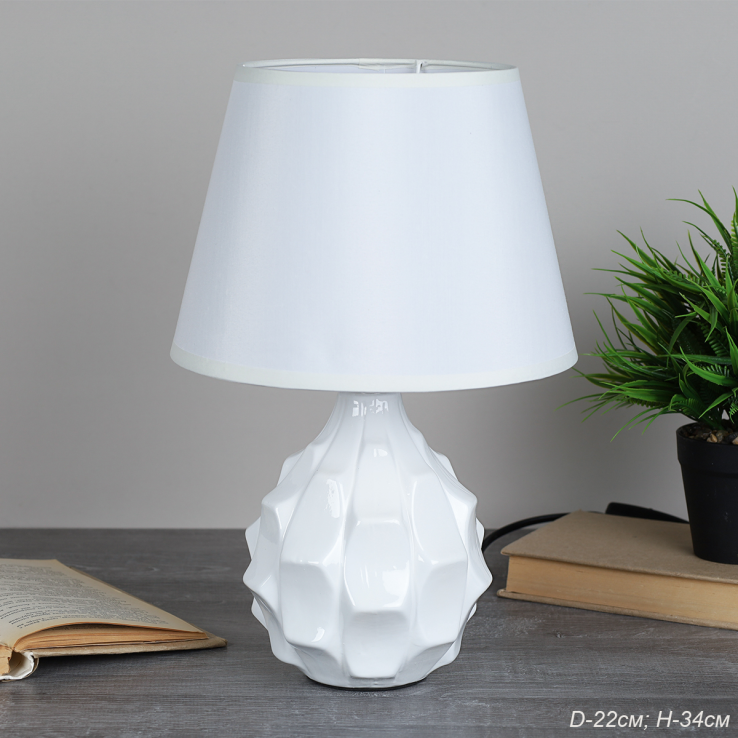 Светильник настольный 34 см белый / YM15022 /уп 24/697812