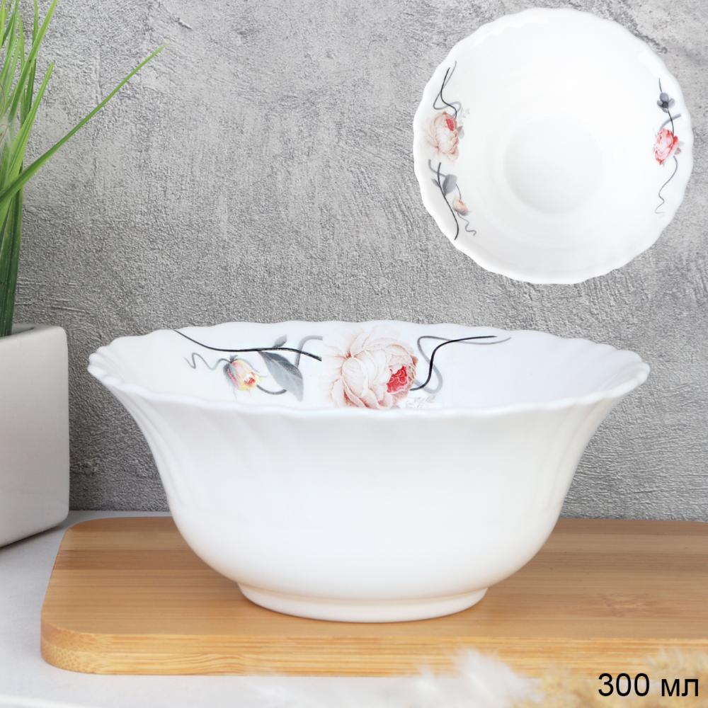 Салатник 300 мл 125 мм / 42/LHP (7315) Чайная роза на ветке /ШТУЧНО
