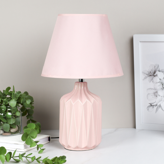Светильник настольный 40 см РОЗОВЫЙ / W-007 /уп 24/638549