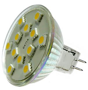 Светодиодная лампа Spot12 MR16 GU5.3 2W 12LED 5050SMD 4500K WHITE /уп.120/