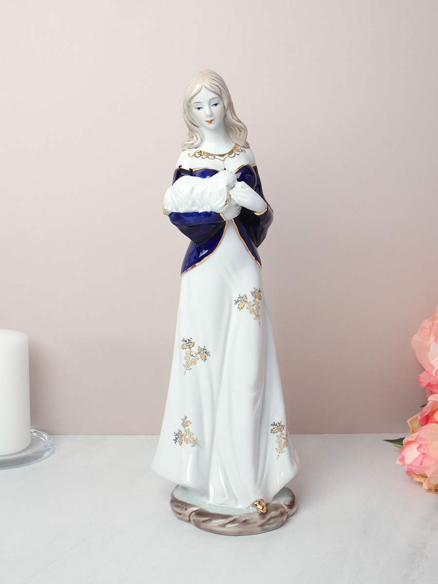 Статуэтка Дама с собачкой 33 см / XH:140 /уп 24/