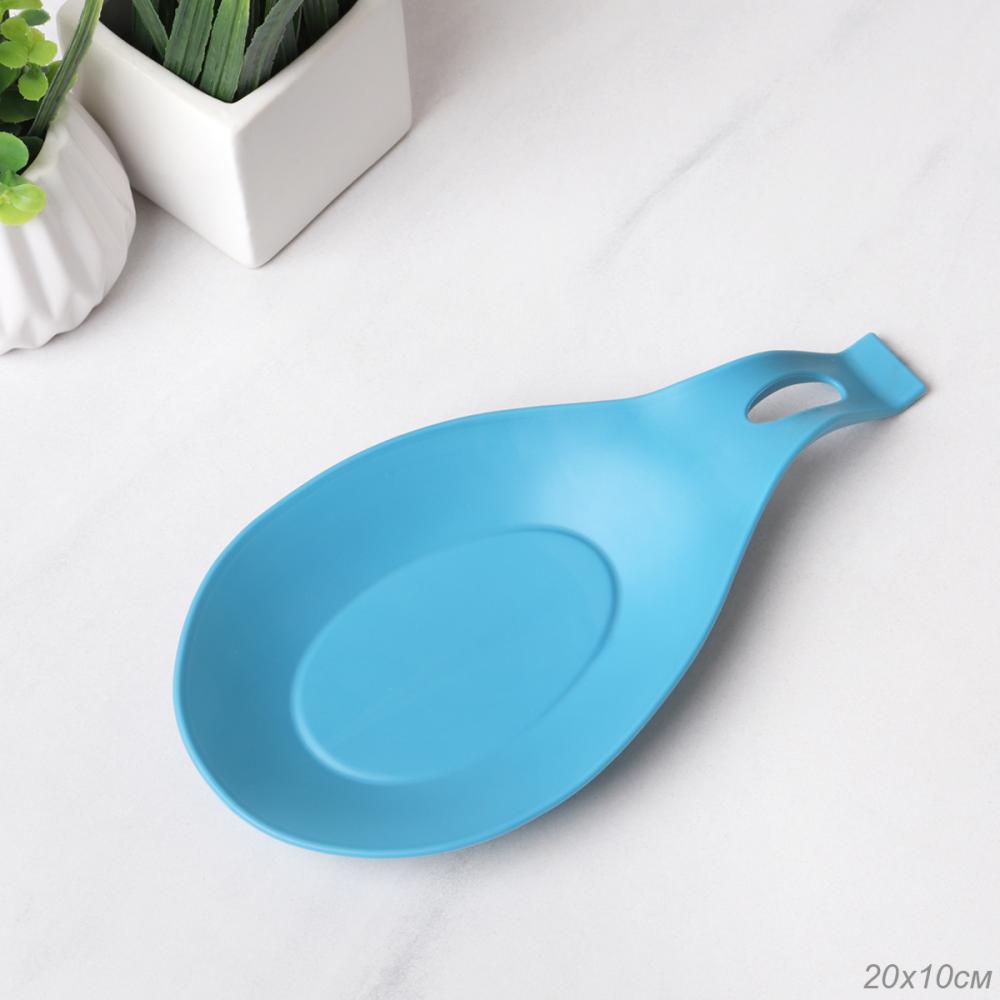 Подставка под ложку силиконовая / NS-919 /уп 500/ Синяя