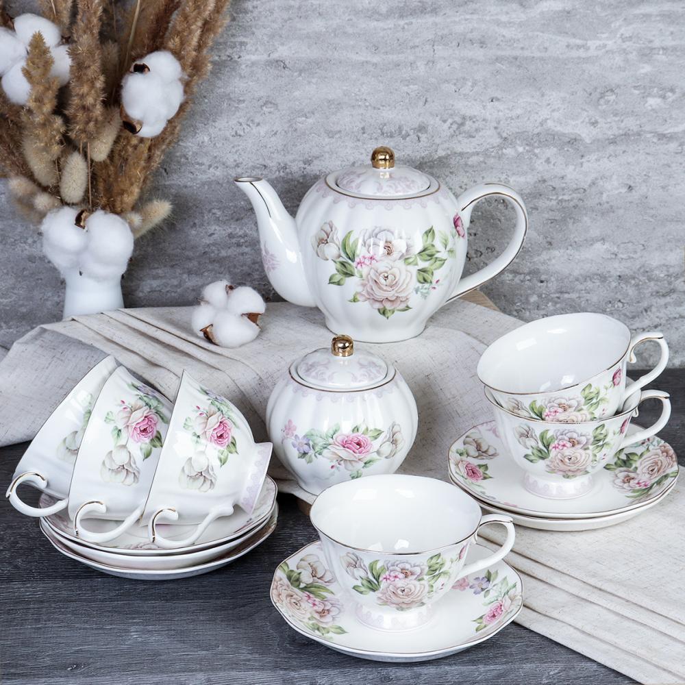 Чайный набор 14 предметов 250 мл на ножке / RS/14-FY22004 /уп 4/