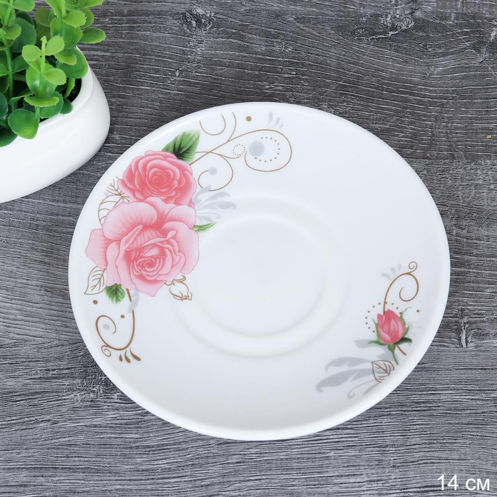 Блюдце / GB220/12 (6795) /уп 8/ Роза с завитками