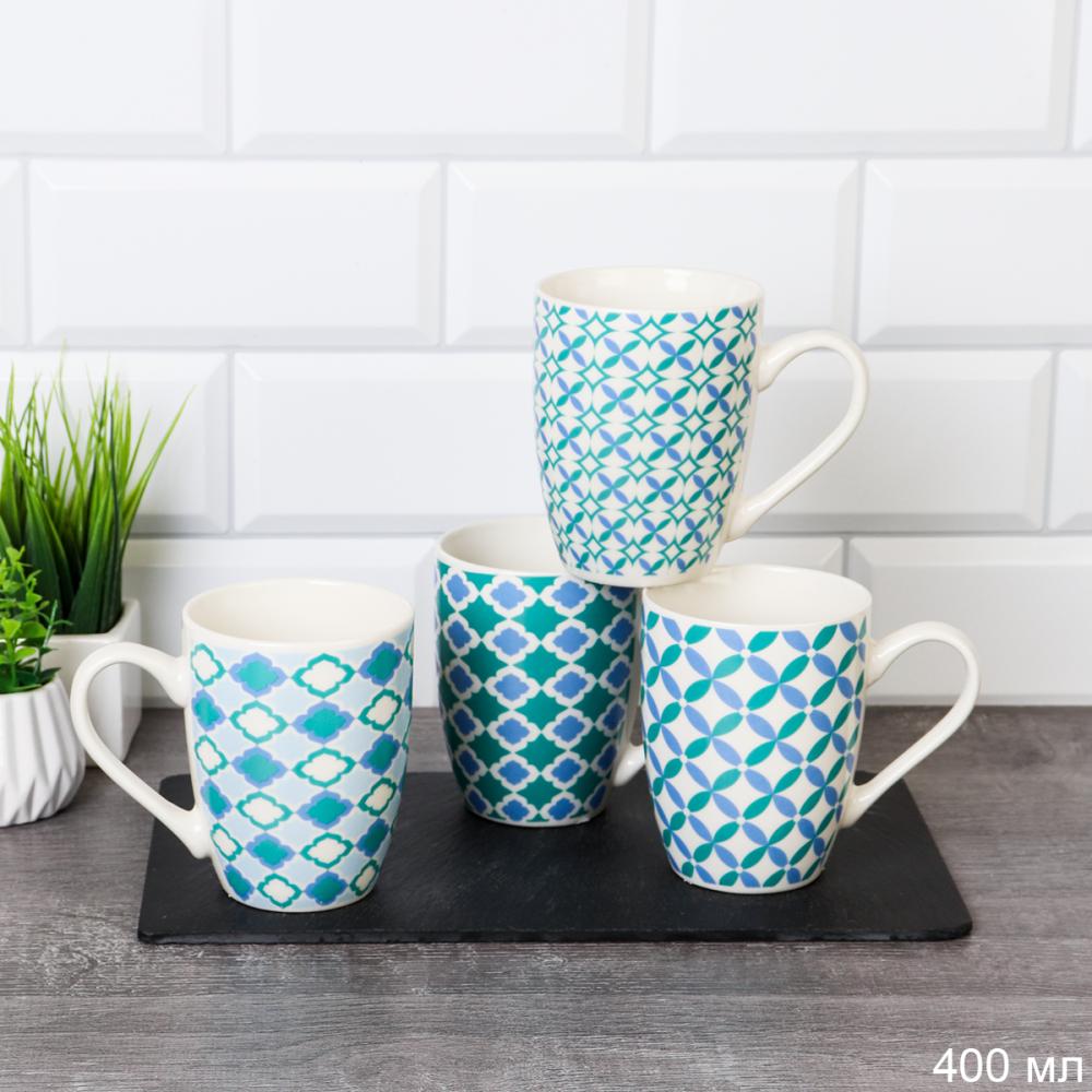 Кружка 400 мл Орнамент / K5082 /уп 72/ПРОМО АКЦИЯ