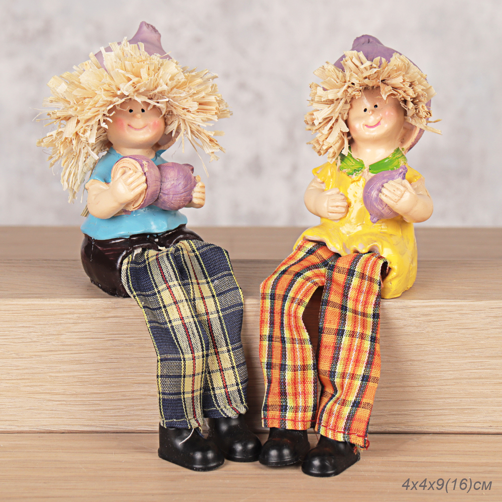 Фигурка висячие ножки Чеснок 10 см / F-14 /уп 4/288/