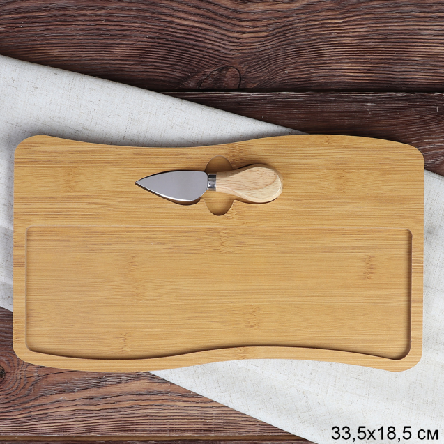 Доска сервировочная для сыра 19х33 см / WE-506 /уп 48/ дерево