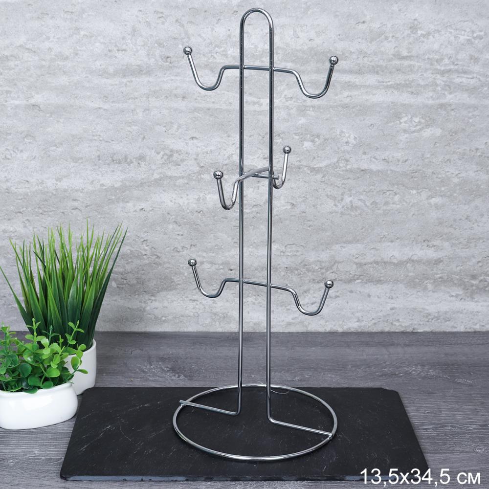 Подставка для 6 кружек 13,5 x35,5  см / 729-М /уп 100/0,169/ для новогодних кружек на 250 мл