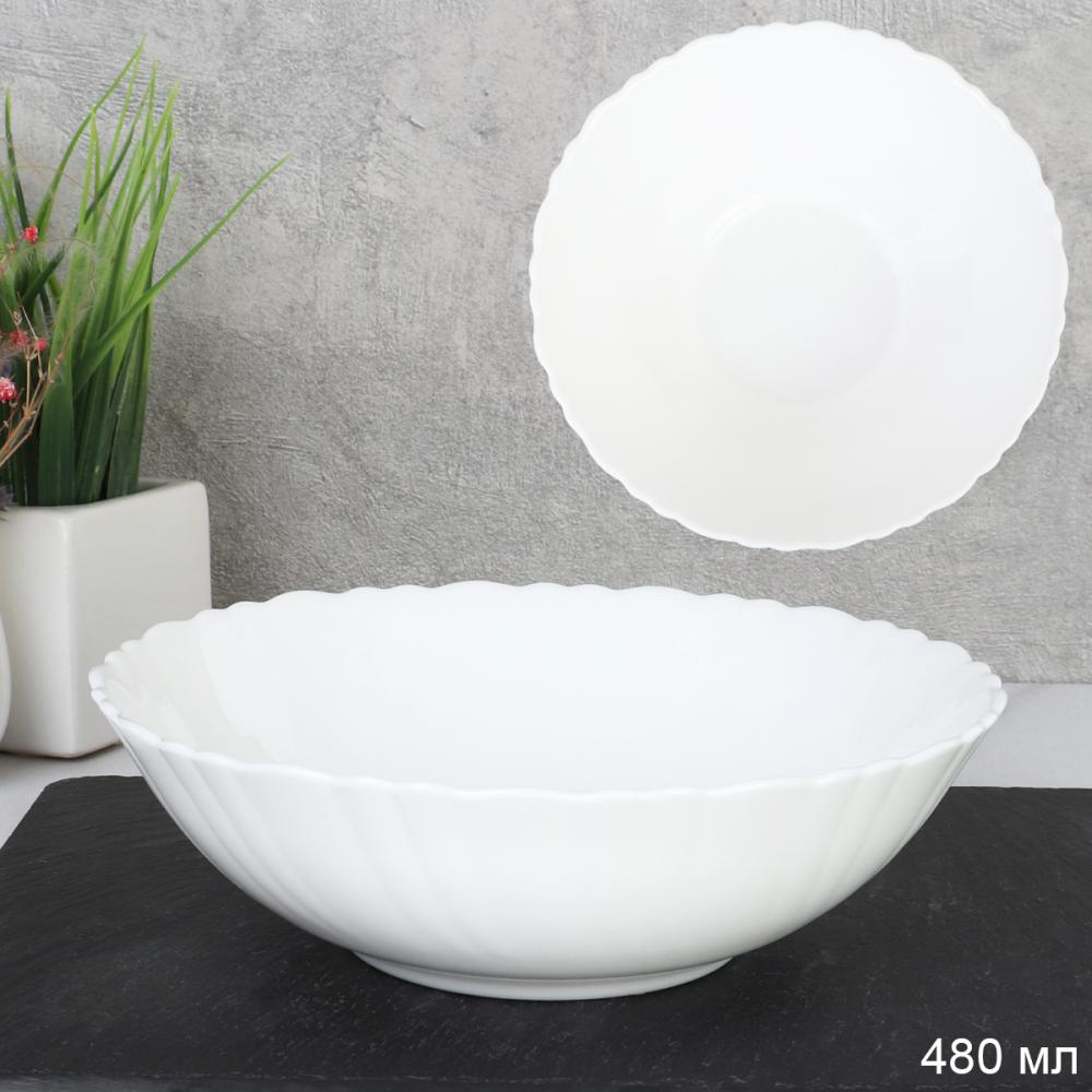 Салатник 480 мл 155 мм Классика тарелка глубокая ALW60 (white) (уп 6/72)