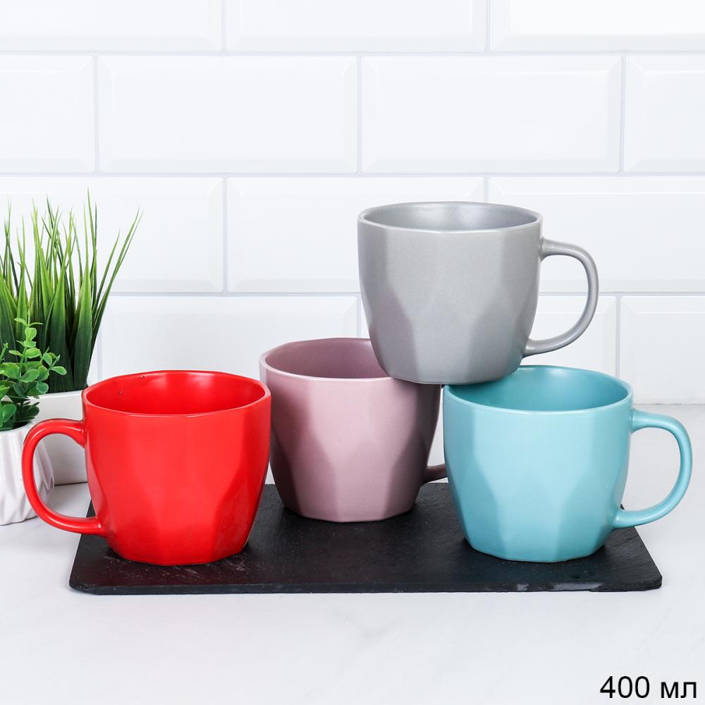 Кружка 400 мл с гранями / MC-913 /уп 72/