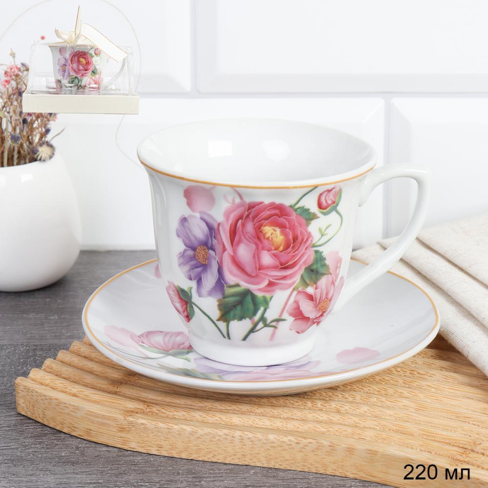 Чайный набор 2 предмета 220 мл / PV-7486 /уп 36/