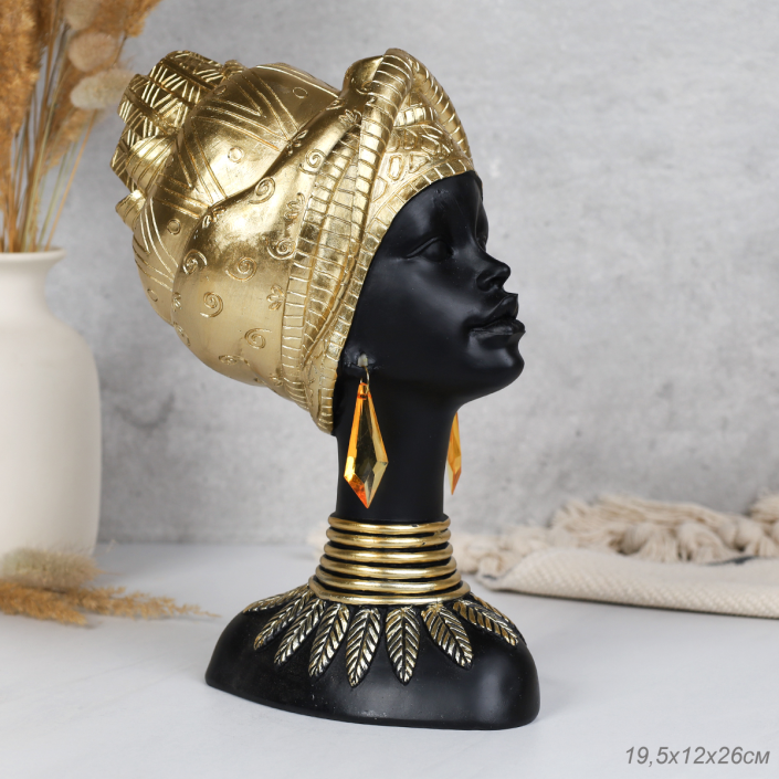 Статуэтка Африканка 26 см / 55304A /уп 18/ бюст / 733300 без упаковки