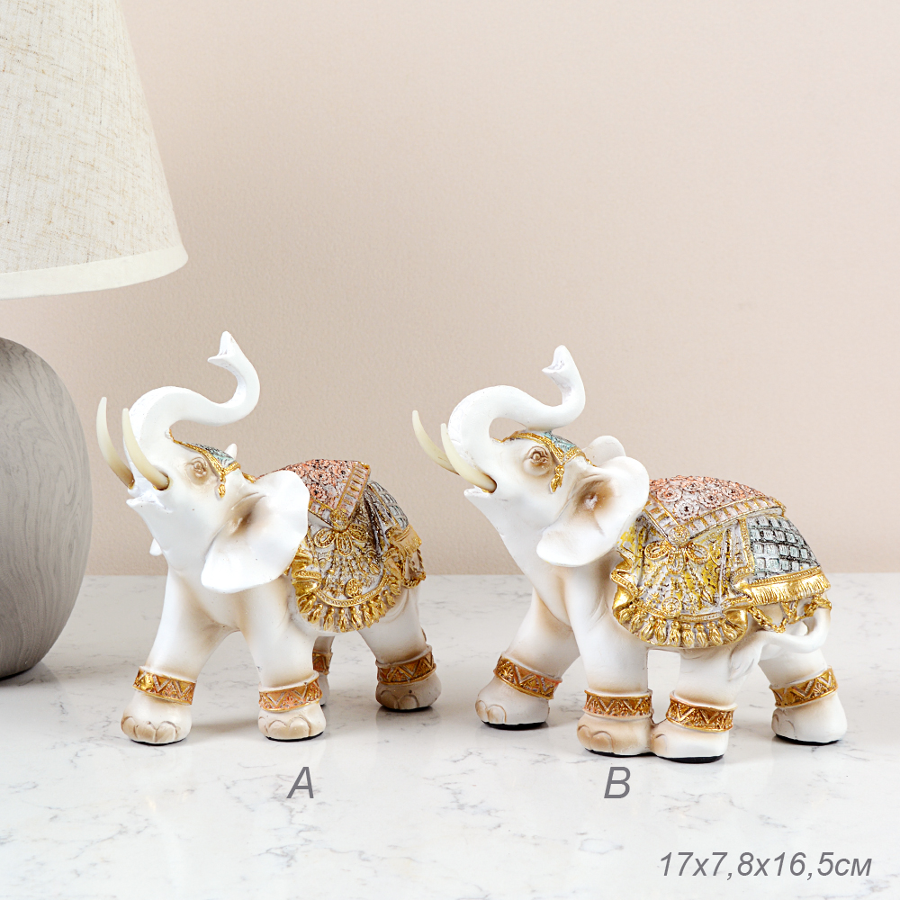 Статуэтка Слон 17х7,8х16,5см / 202133-5 /уп 48/