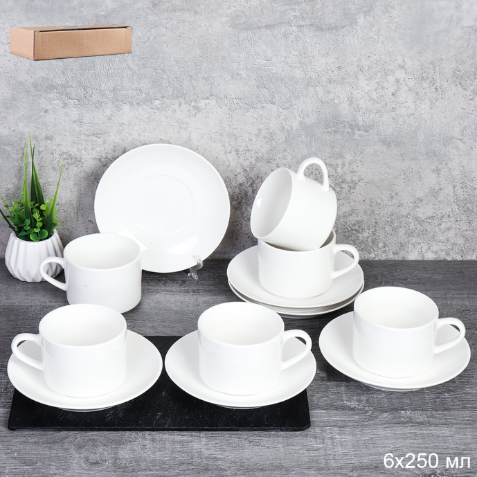 Блюдце Белое / YF9007 / Костяной / ШТУЧНО