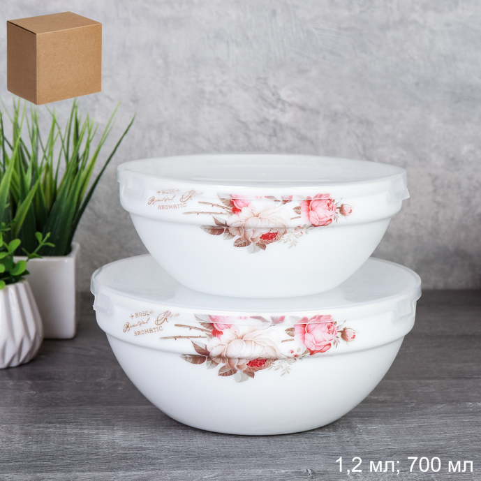 Форма для холодца с крышкой 2 предмета / GRAY-SW2A (6916) /уп 18/ серия Чайная роза/739009