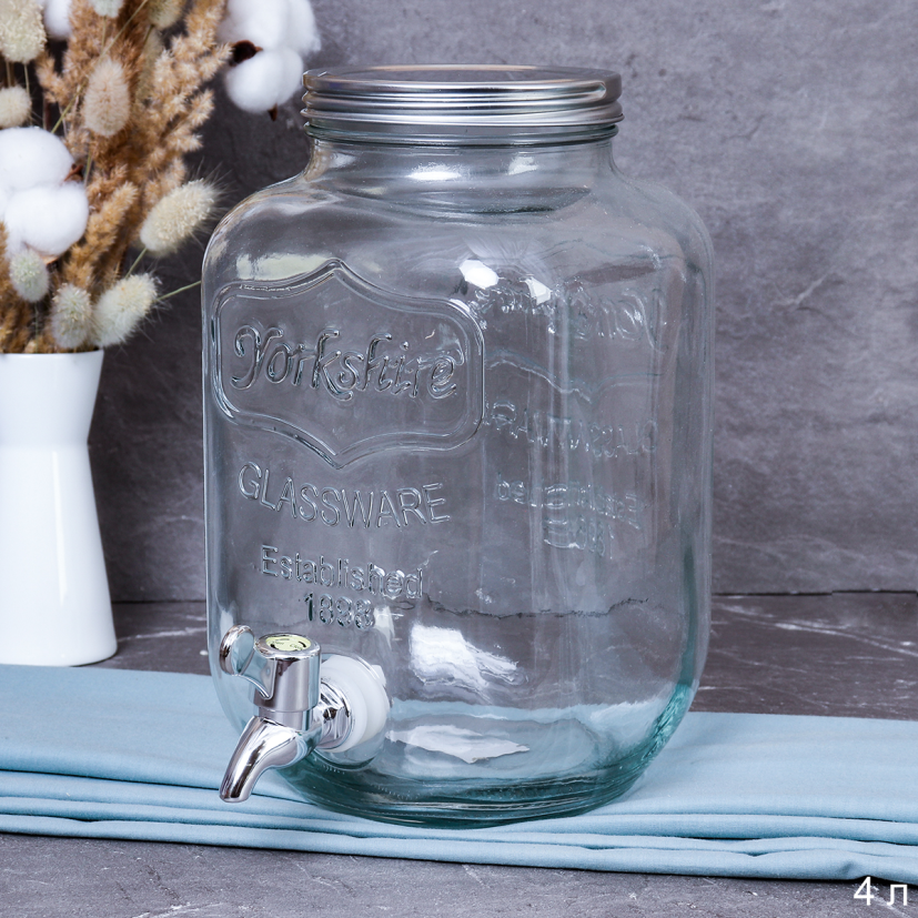 Банка с краном 4 л для напитков / 1898-4000 /уп 12/ Лимонадник/цв.кор