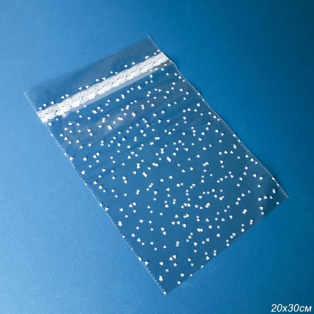 Пакет прозрачный для упаковки 2,5 микр 20х30 / T-1233 /уп 100/10000/рисунок