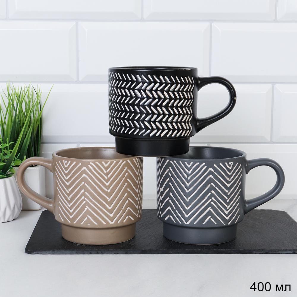 Кружка 400 мл Орнамент / MC-920 /уп 72/цвет микс 6