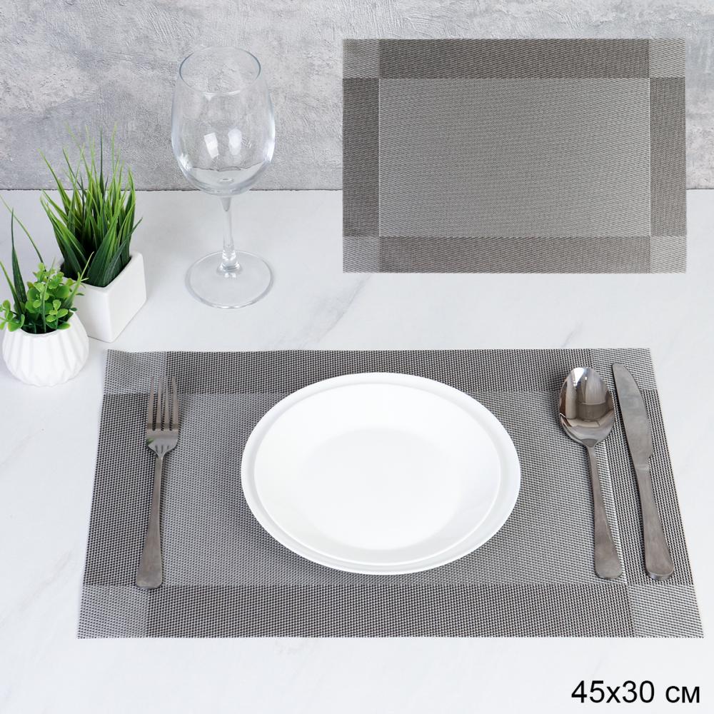 Салфетка для стола Кант Квадрат 30х45 см/ L-50 /уп.6/300/* Серая/ШТУЧНО