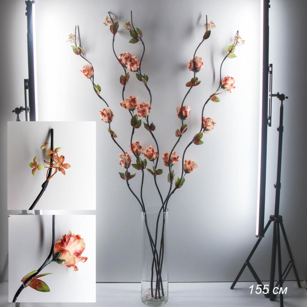 Сухоцвет набор 5 штук 155 см Роза бледно-коричневая / 1810-18-B /уп 68/