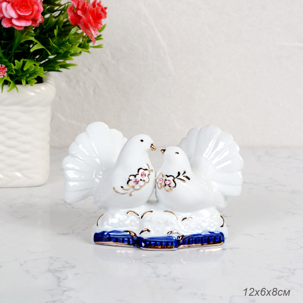Статуэтка Влюбленные голуби 8 см / B2026A-1 /уп 72/*