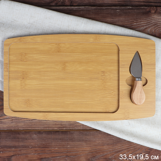 Доска сервировочная для сыра 20х33 см АКЦИЯ / WE-507 /уп 48/ дерево