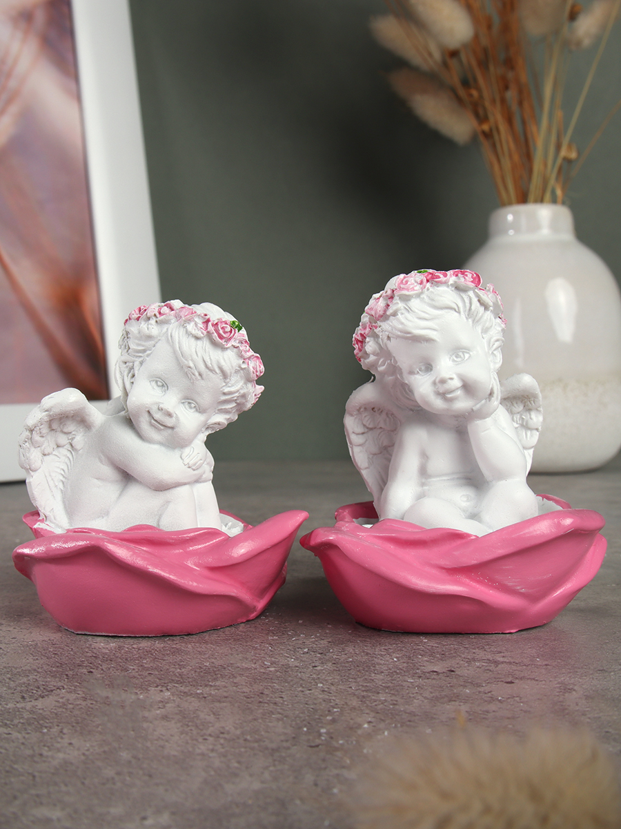 Фигурка Ангел в цветке 6 см / Q308-H /уп 4/240/