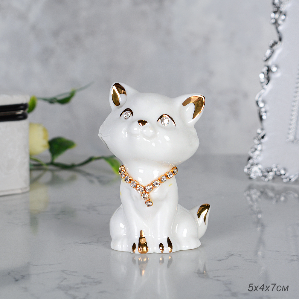 Статуэтка Кошка 5х4х7 см / B3039-4 /уп 288/стразы