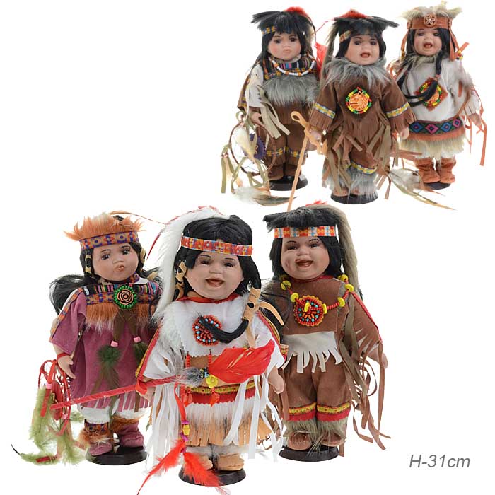 Сувенир коллекционный Индейцы 30 см / ZD1200 /уп 36/