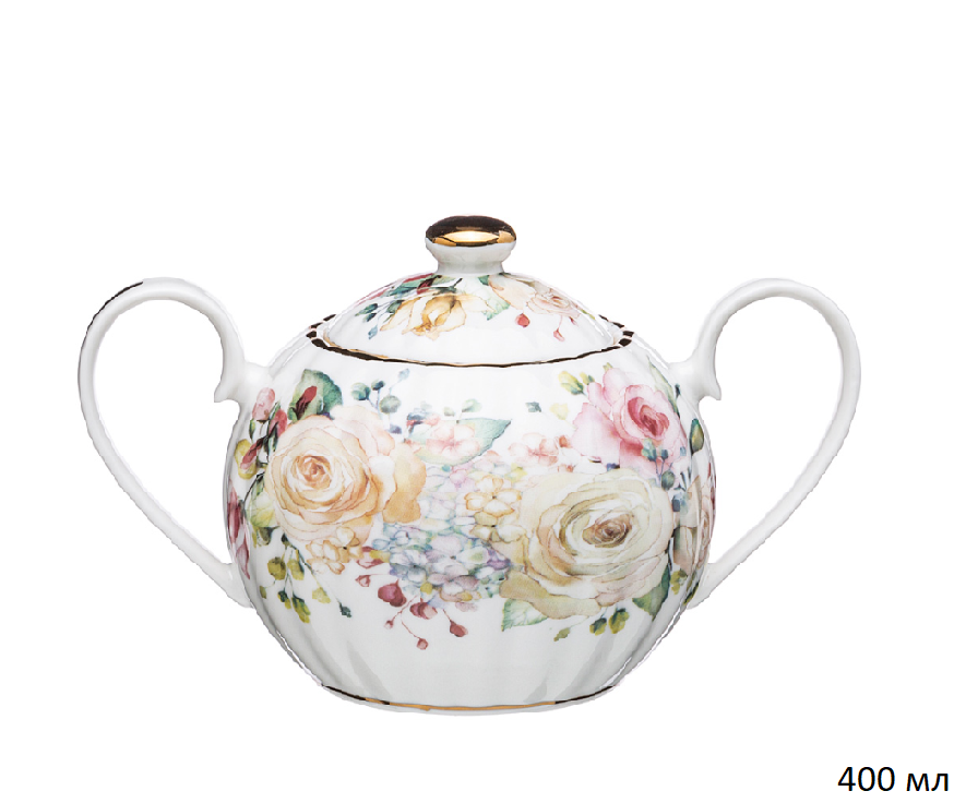 Сахарница 400 мл Времена года / 760-695 /уп 24/ с ручками