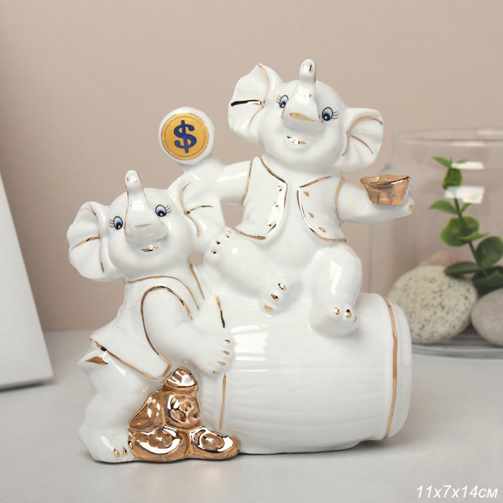 Статуэтка Слон денежный 13 см / W717 /уп 60/