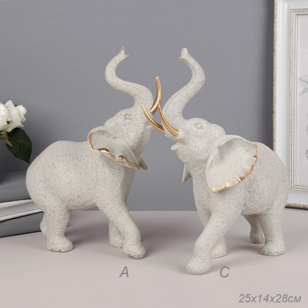 Статуэтка Слон 25х14х28 см / Y17002-03/04 /уп 12/