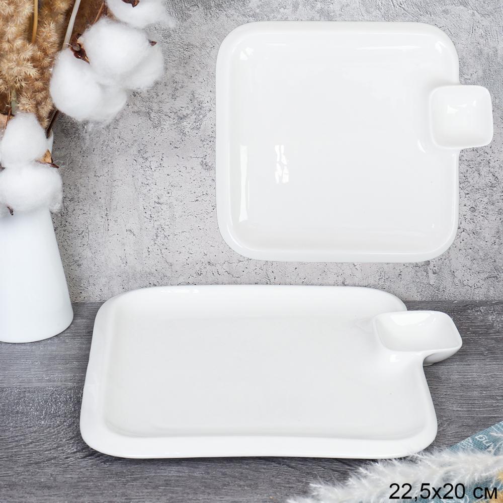 Блюдо квадратное 23х20 см / RU-793 /уп 34/