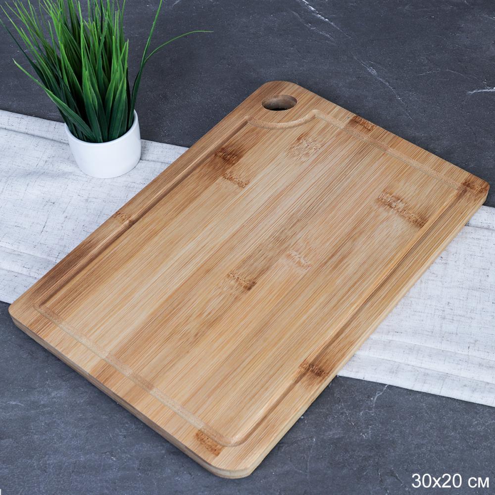 Доска разделочная 20х30х1.8 см / F-120 /уп 30/ бамбук