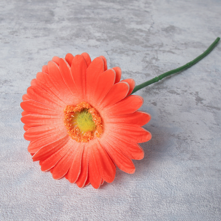 Цветок искусственный Гербера 30 см КОРАЛЛОВЫЙ / CG-30 /уп 1200/724393