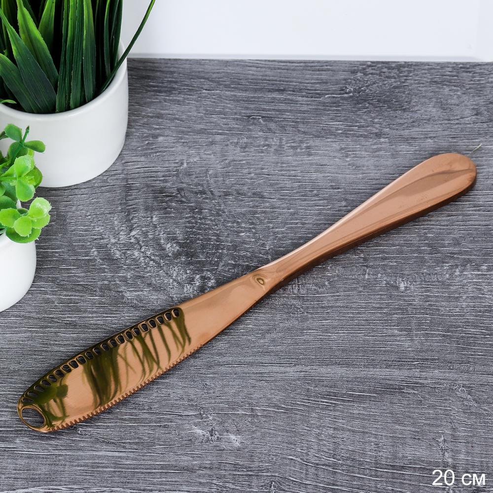 Нож столовый 3 в 1 для мяса, масла, паштетов /металл золото/ TW-242-gold /уп 400/ ПРОМО АКЦИЯ